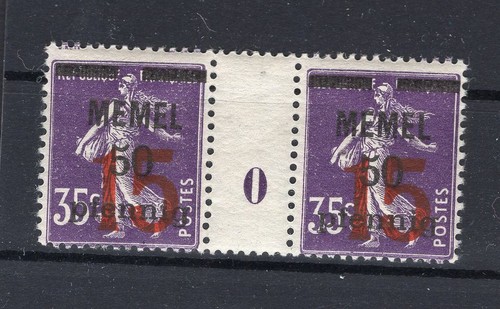 Memel 48Ms Pair of Intermediaries Intermediate PAIR ** MNH MINT NEVER HINGED 30EUR y74684