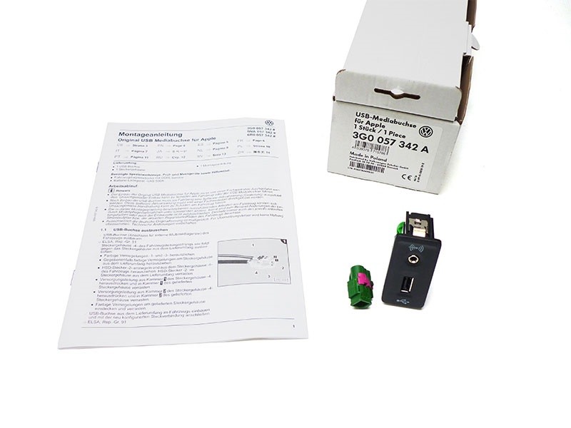 VW Multimedia-Kit 3G0057342A Apple USB Buchse zum Nachrüsten Set | eBay