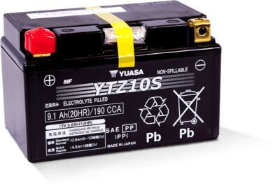 Yuasa Maintenance Free YTZ10S 12 Volt Battery For Yamaha MT-07 2018-2022