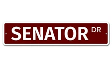 7385 SS Senator 4" x 18" Novelty Street Sign Aluminum