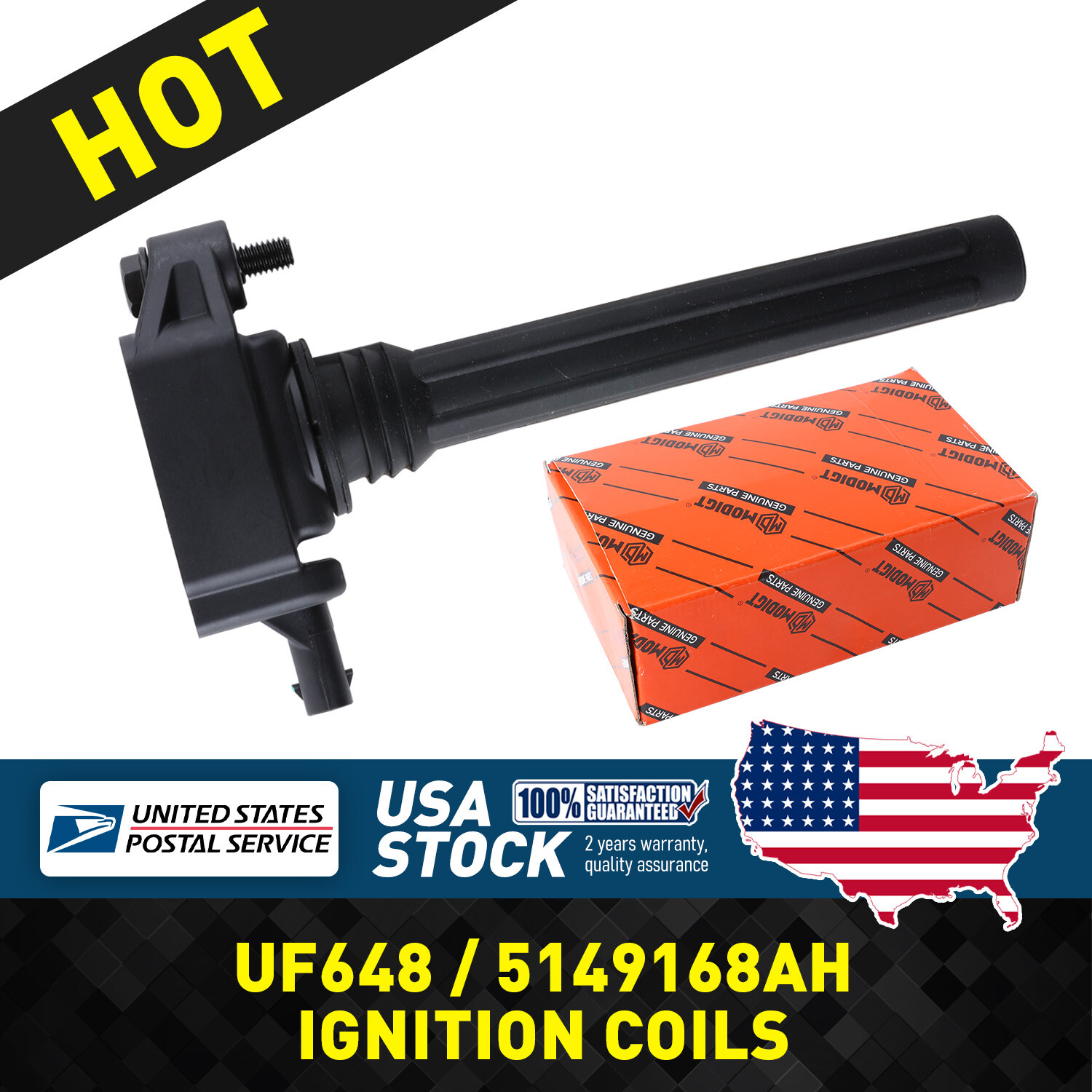 2014-2022 Jeep Cherokee Ignition Coil UF648 5149168AH 05149168AD Replacement