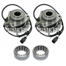 Front & Rear Wheel Bearings & Hubs Kit Timken For Trailblazer Envoy Ascender 4WD