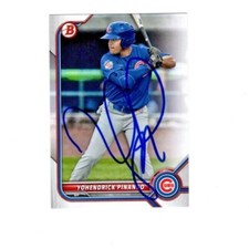 Yohendrick Pinango 2022 Bowman IP autograph signed card Chicago Cubs BP95 b