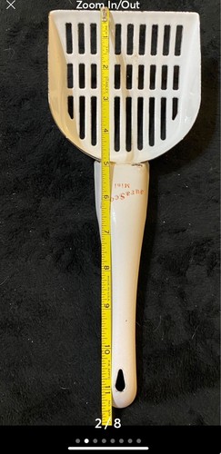 Vintage DuraScoop mini Enamel coated steel poop or cat litter scoop