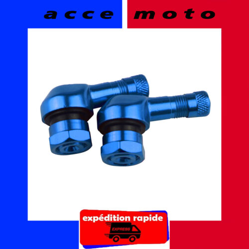 X2 valve coudée 11.3mm bleu yamaha alu tubeless jante moto européenne coude 90° - Photo 1/1