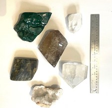 Lot of 6 Large High-End Stones and Crystals