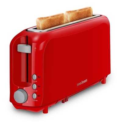 2 Slice Slim Toaster, Single 10'' Long Slot Toaster Fits Bagels & Artisan Brea...