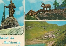 11292 Cartolina Malciausia (TO) Lago con Rocciamelone e Albergo “Vulpot”