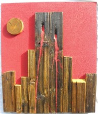 Pierluigi DE LUTTI (Monfalcone 1959) Doppia ferita su tavola cm 70x60 anno 2001