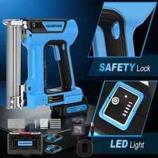 21V 2 in 1 Cordless Nail Gun Brad Nailer with 18 GA w/ Charger & 2 Batteries