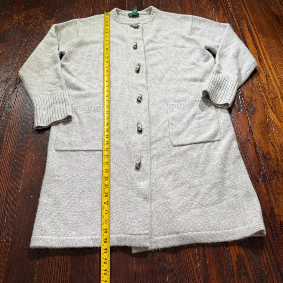 Cárdigan Lauren Ralph Lauren Mujer XL Garra Larga Lana Merino Angora Cachemira Foto 2 de 4