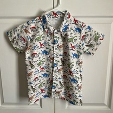 Dinosaur Print Kids Shirt - Multicolor Size 7 Youth