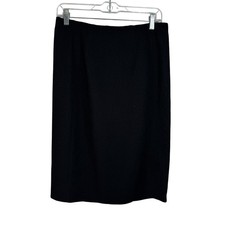 Ann Taylor Textured Lined Classic Black Pencil Skirt 8 New NWT Office