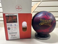 New Roto Grip Rock Star Bowling Ball 15lb 4oz 4-4.5" Pin NIB 1st Quality