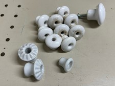 Lot 13 Antique White Ceramic Drawer Pulls Cabinet Knobs Assorted Lot Sizes