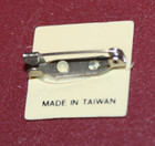1980's NIKE Swoosh Logo Orange Square Pinback Button Pin Made in Taiwan — photo 3