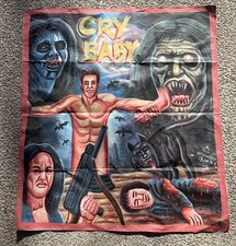 Poster film dipinto a mano Ghana dipinto sul sacco di farina Cry Baby di D.A Armahsco