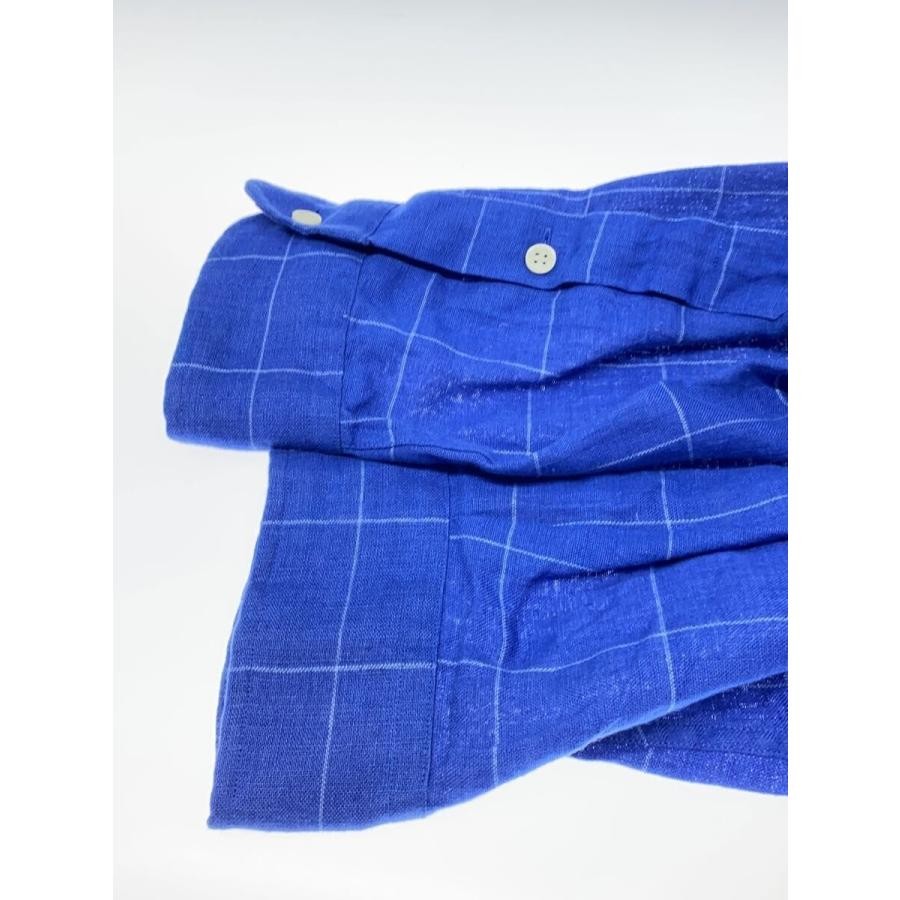 POLO RALPH LAUREN Long Sleeve Shirt Size L Linen Check Men 9671 image 4