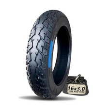 16x3.0 76-305 Ebike Tire and Bent Valve Inner Tube Set 8-Level Design