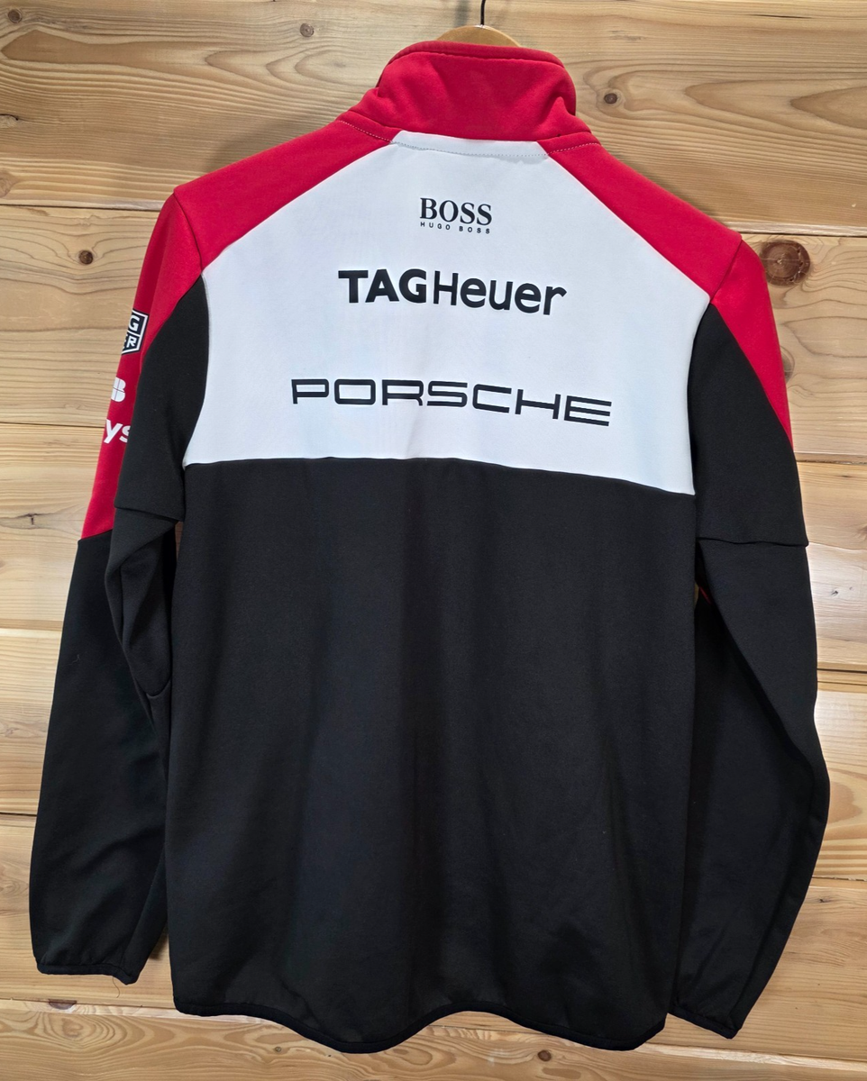 Porsche Motorsport Team Hugo Boss Softshell Jacket Men Size XS Stain READ