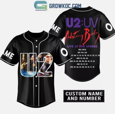 U2 UV Achtung Baby Live At The Sphere Fall 2023 Personalized Baseball Jersey
