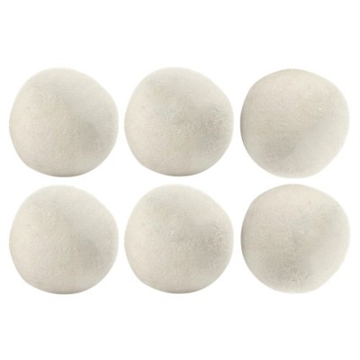Quick Drying Laundry Ball Fabric Softener Wool Ball Wool Dryer Ball Set of 6