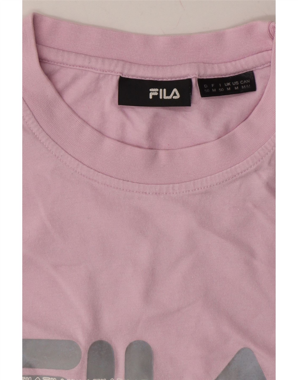 FILA Maglietta Uomo Grafica Top Media Rosa Cotone CY27
