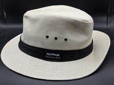 Panama Jack Solid Ribbon Fedora Hat Model PJC83-NAT White Original Large L