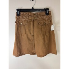 Free People Womens Tan Cargo A Line Mini Skirt Size 0