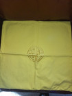 Bright Yellow Cotton Decorative Pillow Cover 'Eternal' Chinese  Logo 19.5" sq. — photo 2