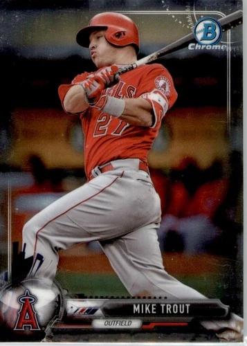 2017 Bowman Chrome Mike Trout #100 Los Angeles Angels