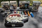 Star Wars Funko Pop + Pez Lot (14 Items) Han Solo Luke Vader Yoda Falcon Tin