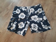Vintage Y2K Ocean Pacific Surf Navy Floral Swim Trunks Board Shorts Men's XL