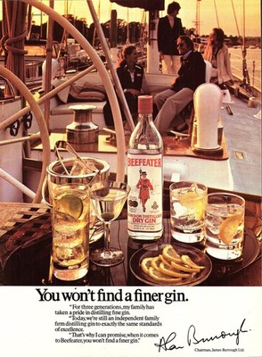 Vintage Werbung für BEEFEATER London Distilled Dry Gin (2) Original 1977 Print Ad