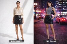 Ralph Lauren Women Blk Lambskin Leather Skirt 14 mob wife aesthetic Quiet Luxury