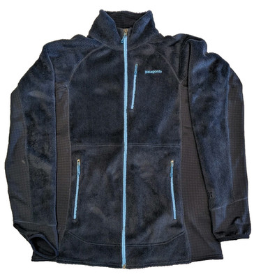Vintage Patagonia R2 Blue Polartec Full Zip Fleece Jacket, Mens Large L. #25138