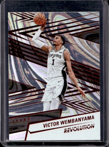 2024-25 Panini Revolution Victor Wembanyama Red Swirl #79 Spurs