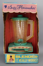 Vintage 1960s Suzy Homemaker Toy Blender Aqua Blue with box Topper Toys USA