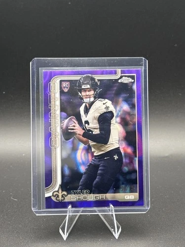 2025 Topps Chrome - Rookies Tyler Shough #398 RayWave Refractor (RC) #/75