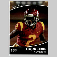 Olaijah Griffin Rookie #59 2021 SAGE Premier Draft USC Trojans Football Card NFL
