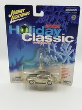 Johnny Lightning Christmas Ornaments 1966 Volkswagen Beetle, Chrome, 1:64, NIB