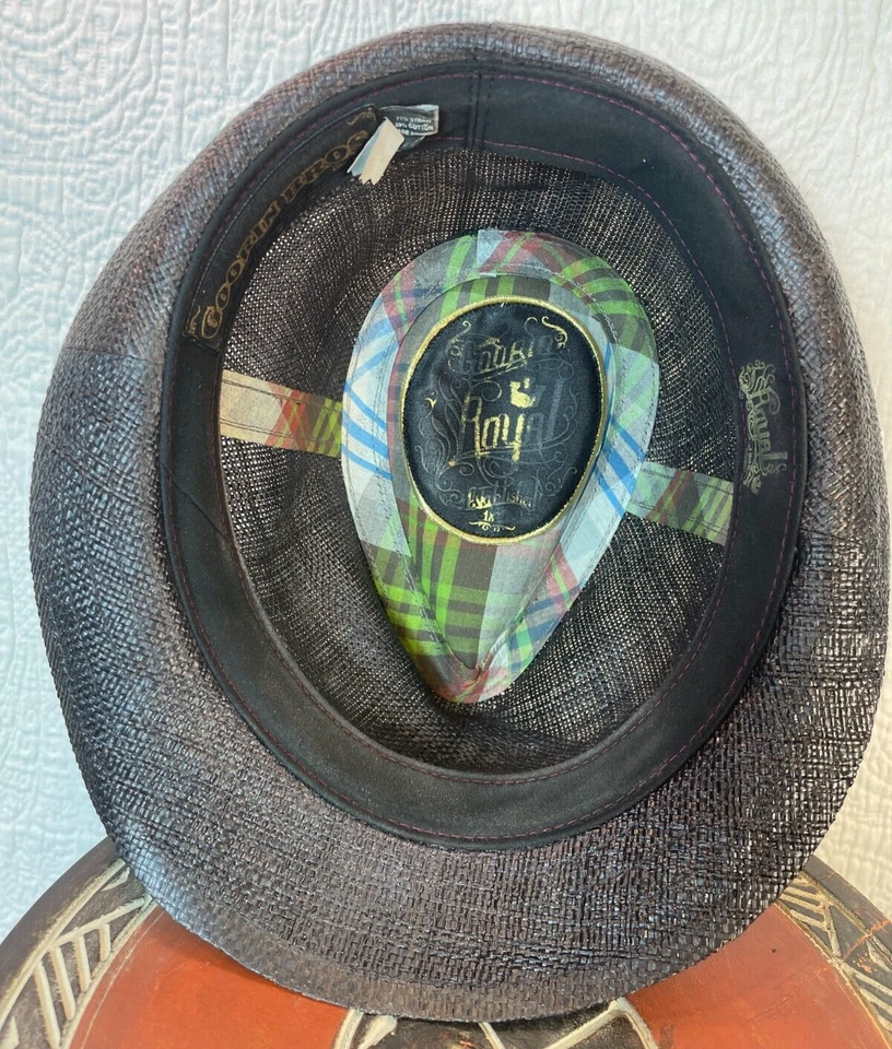 Goorin Bros Royal Straw Brown Fedora Hat Mens Adult Size Medium - Image 4 of 4