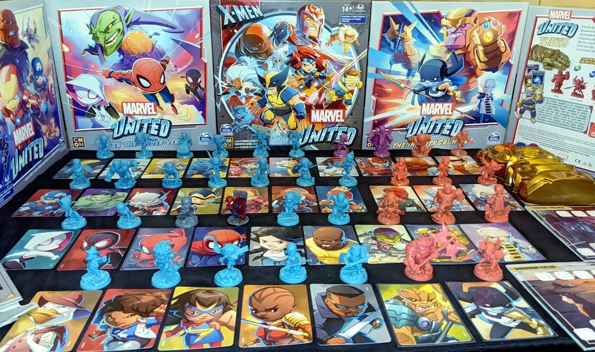  X-Men, Marvel United Board Game with Cards and Collectible Hero  Villain Figurines Party Fun Movie Challenge, for Kids & Adults Aged 14 and  up : Everything Else