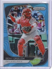 2020 Panini Prizm Carolina Blue RC #72 Deivy Grullon Philadelphia Phillies