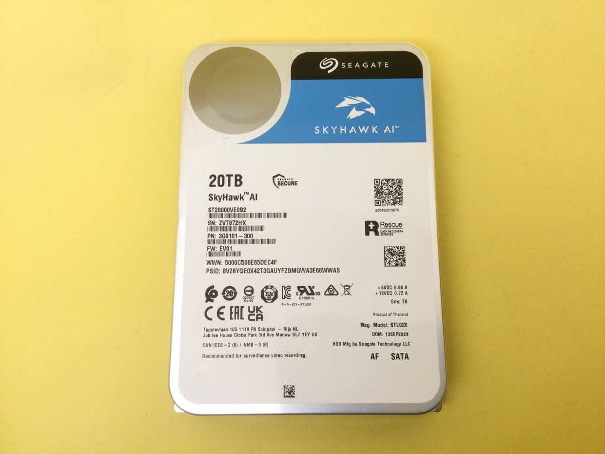 Seagate SkyHawk AI 20TB 7.2K SATA 6Gb/s 3.5'' Internal HDD