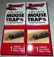 2 NIP Tomcat Live Catch Mouse Trap Reusable Catch and Release