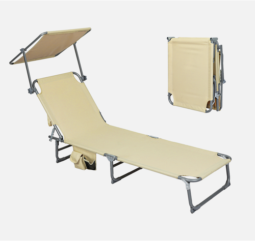 Levede Folding Beach Lounge Chair