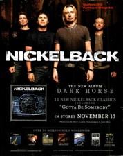 2008 Nickelback "Dark Horse" & Album Collection Promo Trade Reproduction Advert.