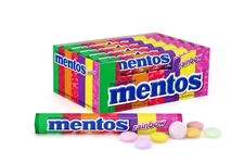 Mentos Chewy Mint Candy Roll, Rainbow, Non Melting, Party, 14 Pieces (Bulk Pack 