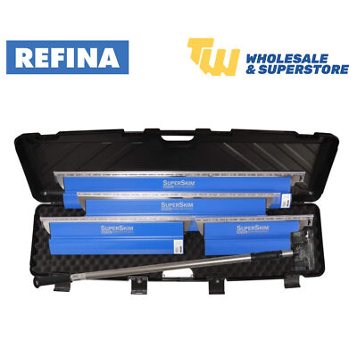 Refina Spatel 5-teiliges Kit SuperSkim Putzset strapazierfähige Tragetasche plus Stange